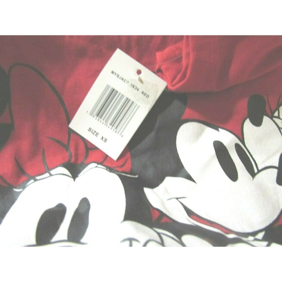 NWT Women's DISNEY MICKEY AND MINNIE MOUSE Red Long Sleeve Top in Size XS 0 - Picture 6 of 6
